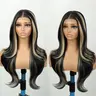 [CUIUD] 13X4 Lace frontal Wigs Layered Hand Tied Glueless Synthetic With Natural Density Preplucked Hairline 26 Inch for Daily Use