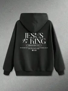 "JESUS IS KING" And Revelation 19:16 Christian Hoodie - Sweatshirt, Christian Sweatshirt, Christian Apparel, Christian Clothing, Jesus Hoodie, Gift for Men, Full Size, Full Color