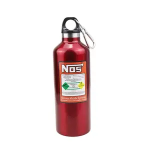 NOS Nitrous Oxide Bottle Insulated Tumbler, 500ml Stainless Steel Water Bottle, Racing Style Car Interior Accessories, Double Wall Vacuum Thermos for Car Enthusiasts