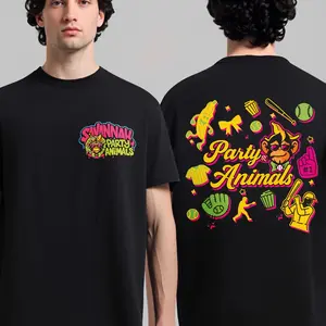 Comfort Colors Savannah Party Animals T-shirt, Funny Baseball Banana Graphic Tee, Matching Banana T Shirt, Party Animals Baseball Season T-shirt