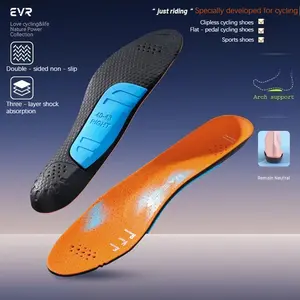 EVR flat foot arch support athletic shoes cushioning shock absorber pads for adults soccer cleats odor-resistant insoles (Item number: shoe insoles)