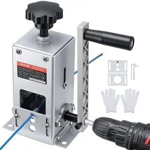 fathersdaygift VEVOR Manual Wire Stripper Machine, 0.06-1.18 in, Copper Cable Stripper Tool, Hand Crank or Drill Powered Modes, Heavy-Duty Q235 Frame Wire Stripping Machine, Easy to Use, for Scrap Copper Recycling