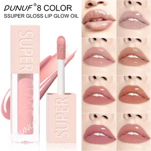 DUNUF Long-Lasting Moisturizing Glossy Lipgloss Lip Honey, Lightweight Non-Sticky, Smooth Easy Application, 8 Colors Available, Women's Lip Makeup
