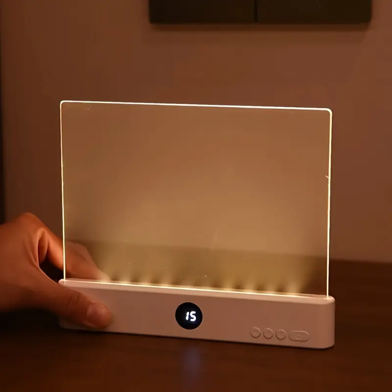 [Adjustable LED Reading Light] Rechargeable LED Flat Panel Reading Light | Adjustable Color Temperature & Button Controls - Portable Book Light