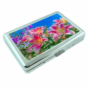 Stargazer Lily Metal Casing Card & ID Case Wallet with Cover, Fashionable Bags Accessories