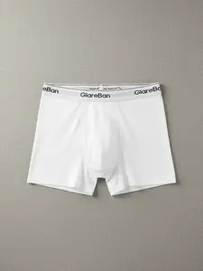 Men's Letter Tape Boxer Brief, Stretchy Boxer Briefs, Casual Comfy Breathable Underwear for Daily Wear, Men's Underwear for All Seasons