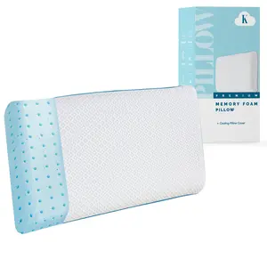 Elegant Comfort Cooling Memory Foam Pillow, Gel-Infused Filling