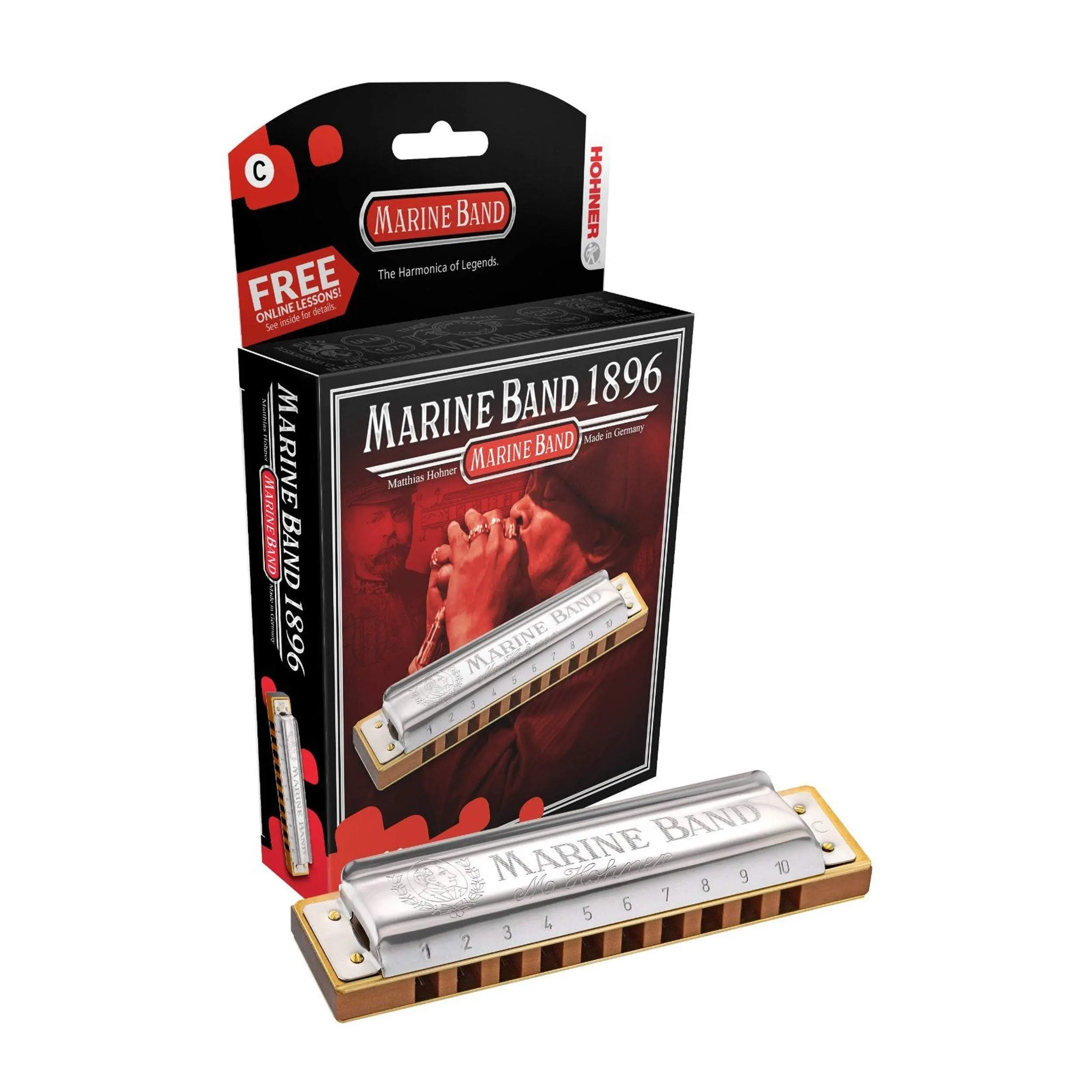 Hohner 1896 Marine Band Diatonic Harmonica Key of Natural C# Minor Hohner 1896 Marine Band Diatonic Harmonica Key of Natural C# Minor