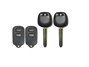 2 New 3-Button Keyless Remote Fob + Dot Chip Key (44D) Compatible with Toyota (2005–2008) – GQ43VT14T