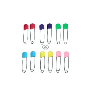 Colorful Diaper Safety Pins Set of 12 - Assorted Colors for Easy Application and Safety