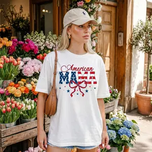 American Mama Shirt Comfort Colors, 4th of July Shirt, Patriotic Mama Tee, USA Mom Shirt, Retro America Shirt, Gift for Mom