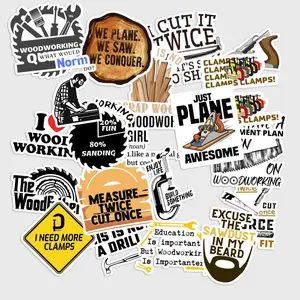 Sticker Pack 20 pcs Woodworking Stickers, Carpenter Shop Vinyl Decals