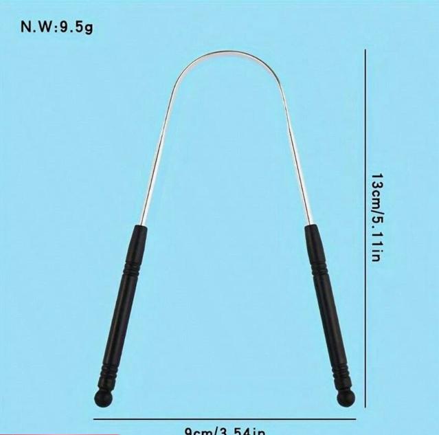 1 Piece Adult U-Shaped Tongue Scraper, 1 Stainless Steel Tongue Scraper, Reducing Bad Breath, Men's And Women's Hygiene Products, Oral Care Tools,
