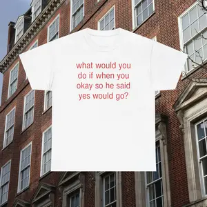 What Would You Do Unisex Heavy Cotton Tee - Gift for Gen Z Millennials, Indie Fashion Aesthetic, Ironic Humor, Meme Shirt, Pop Culture