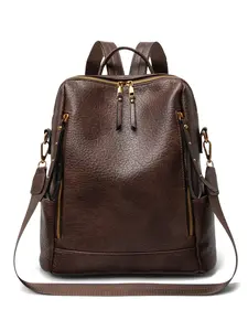 Women's Cross-Border Durable Backpack, Large Capacity Anti-Theft Soft Leather Travel Bag, Dual-Use Shoulder Bag, 2026 New Model