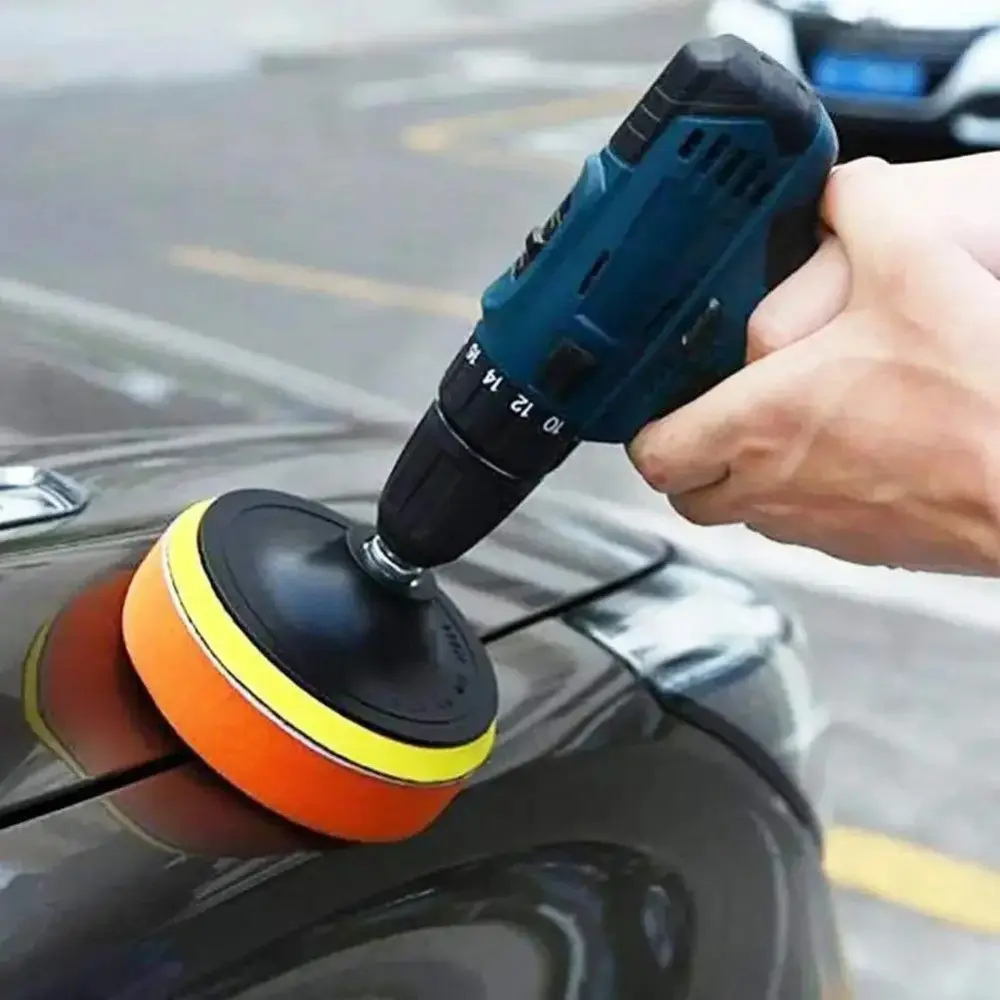 6-piece car polishing tool set, Automotive Polishing System, without drill, 3-inch soft pad, waxing polishing disc, scratch repair tool, wireless drill accessory, suitable for drills and angle grinders, Car Polisher Tool, Car Shine Enhancer