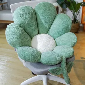 Floral Plush Throw Pillow - Soft Flower Shaped Cushion in 4 Colors, Decorative Seat Pad for Sofa, Bed, Dorm & Office Decor