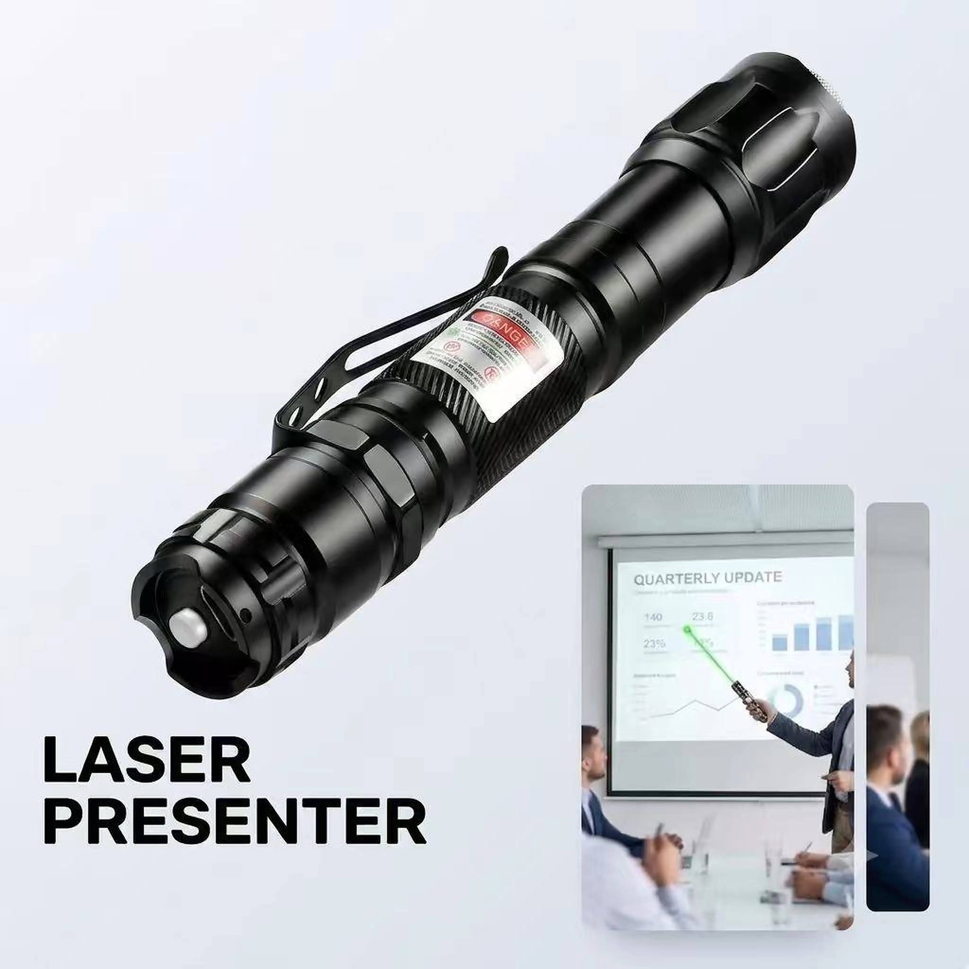 USB Rechargeable Laser Pet Cat Toy with Built-in Cells - Low Power Laser Pointer, High Power Beam, Dynamic Wall Projection, Indoor Play, Stainless Steel Metal Components, Compact Shape, Long Distance Range, Indoor Training Accessory