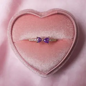 Adjustable Purple Bow Ring