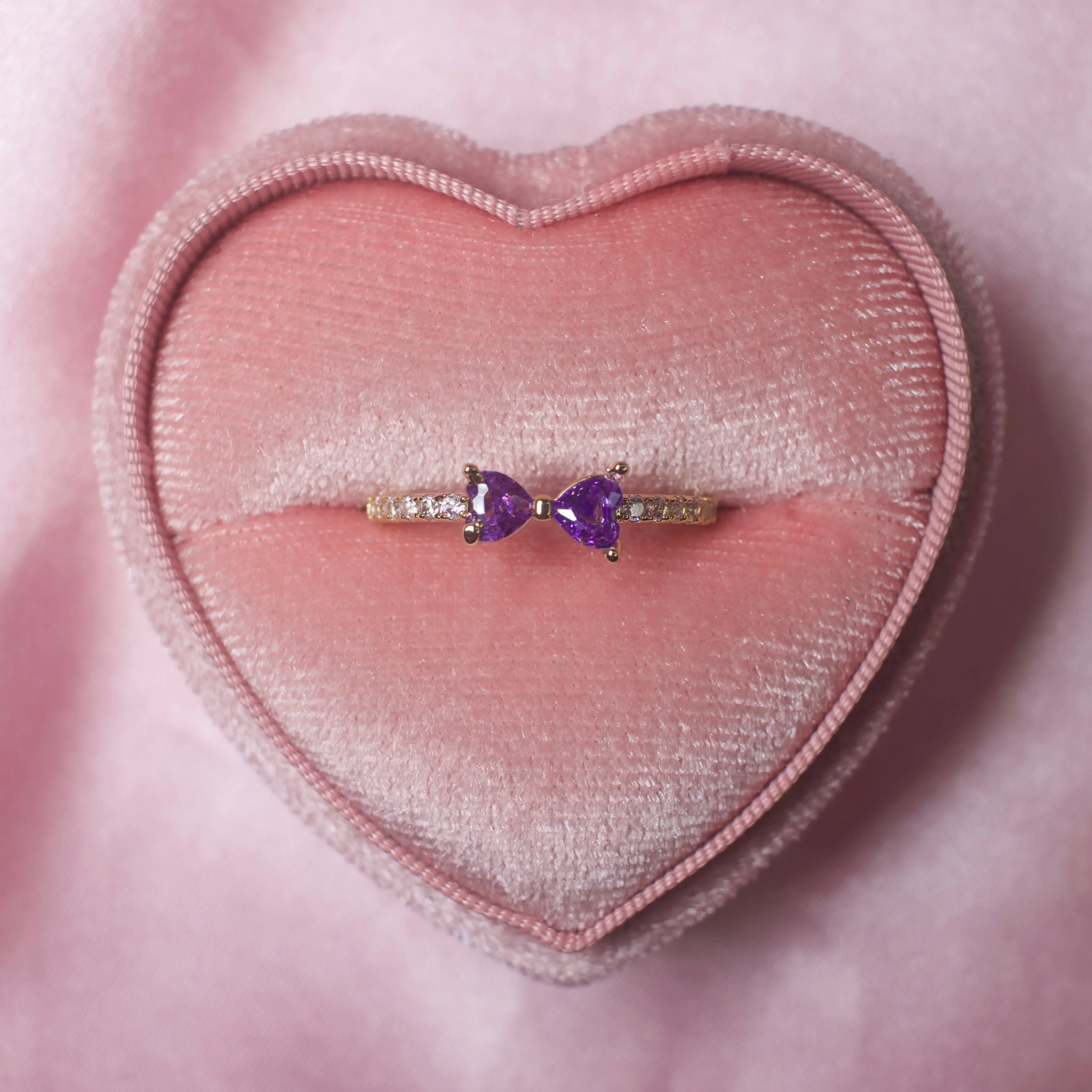 Adjustable Purple Bow Ring Adjustable Purple Bow Ring