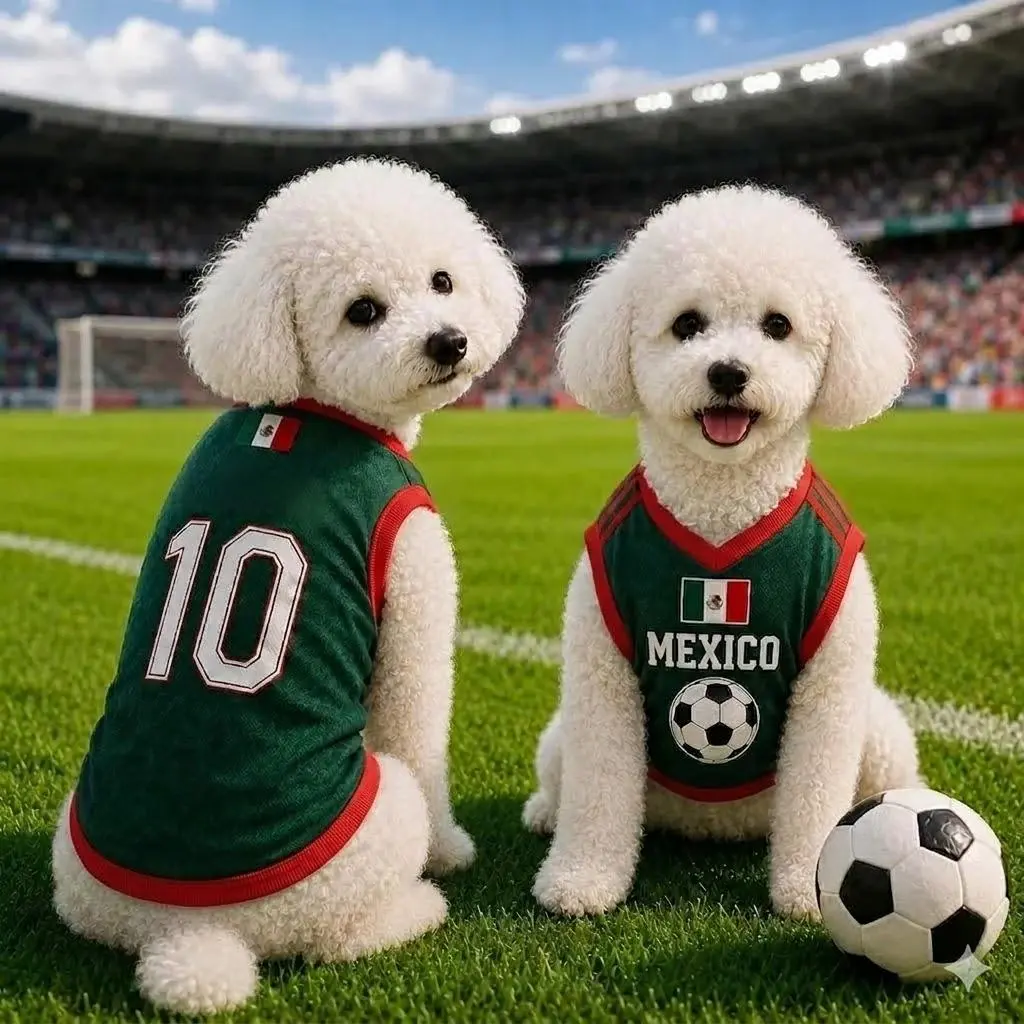 Full Print Mexico Pet Soccer Jersey, Football Pet Jersey, Soccer Outfit for Dogs Cats, Gift for Dogs Cats
