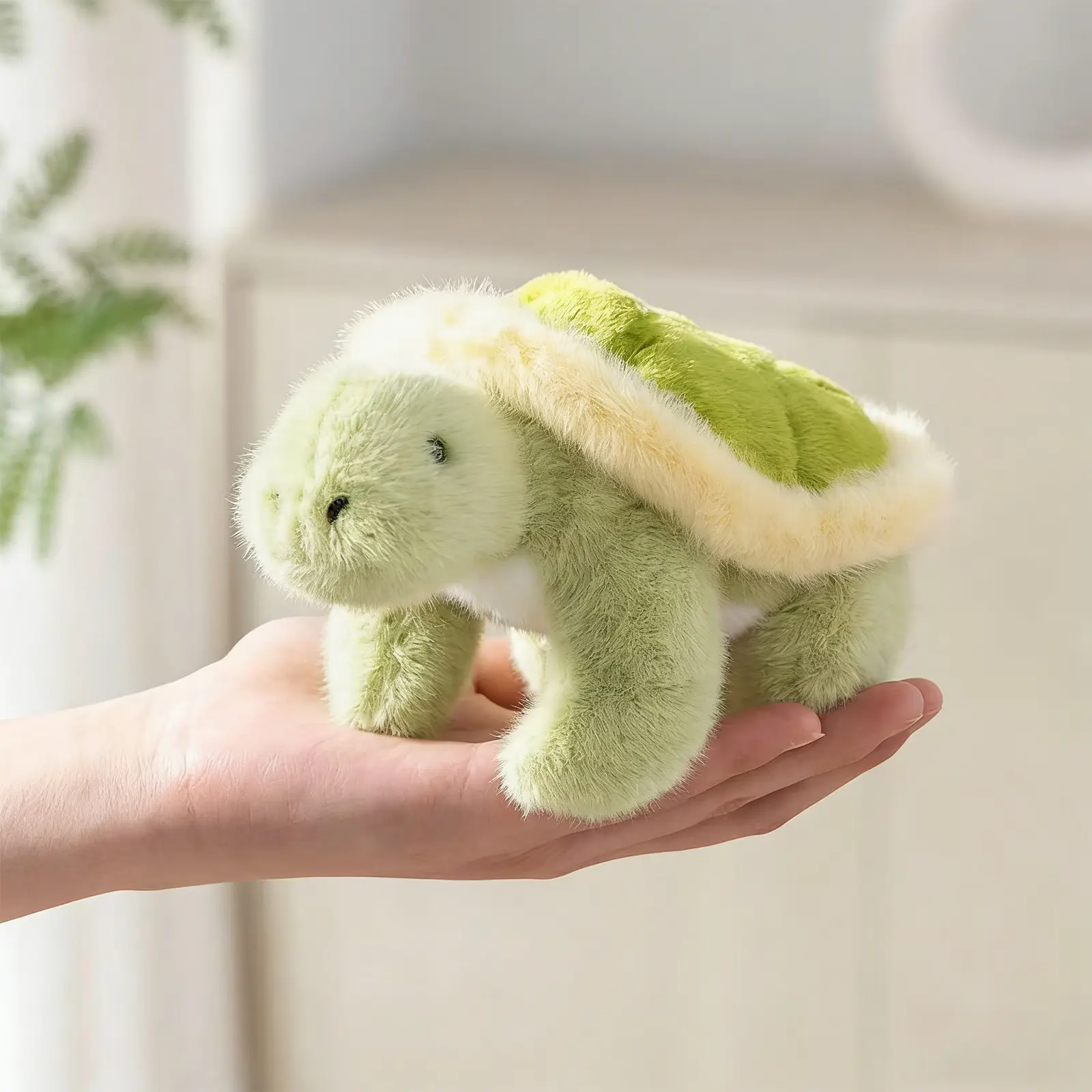 PEACHCAT 6.5 In Weighted Soft Stuffed Turtle Shape Plush Toy - Slightly Weighted Design Stuffed Animal, Unisex Kids' Home Birthday Gift, Gift-Ready Packaging