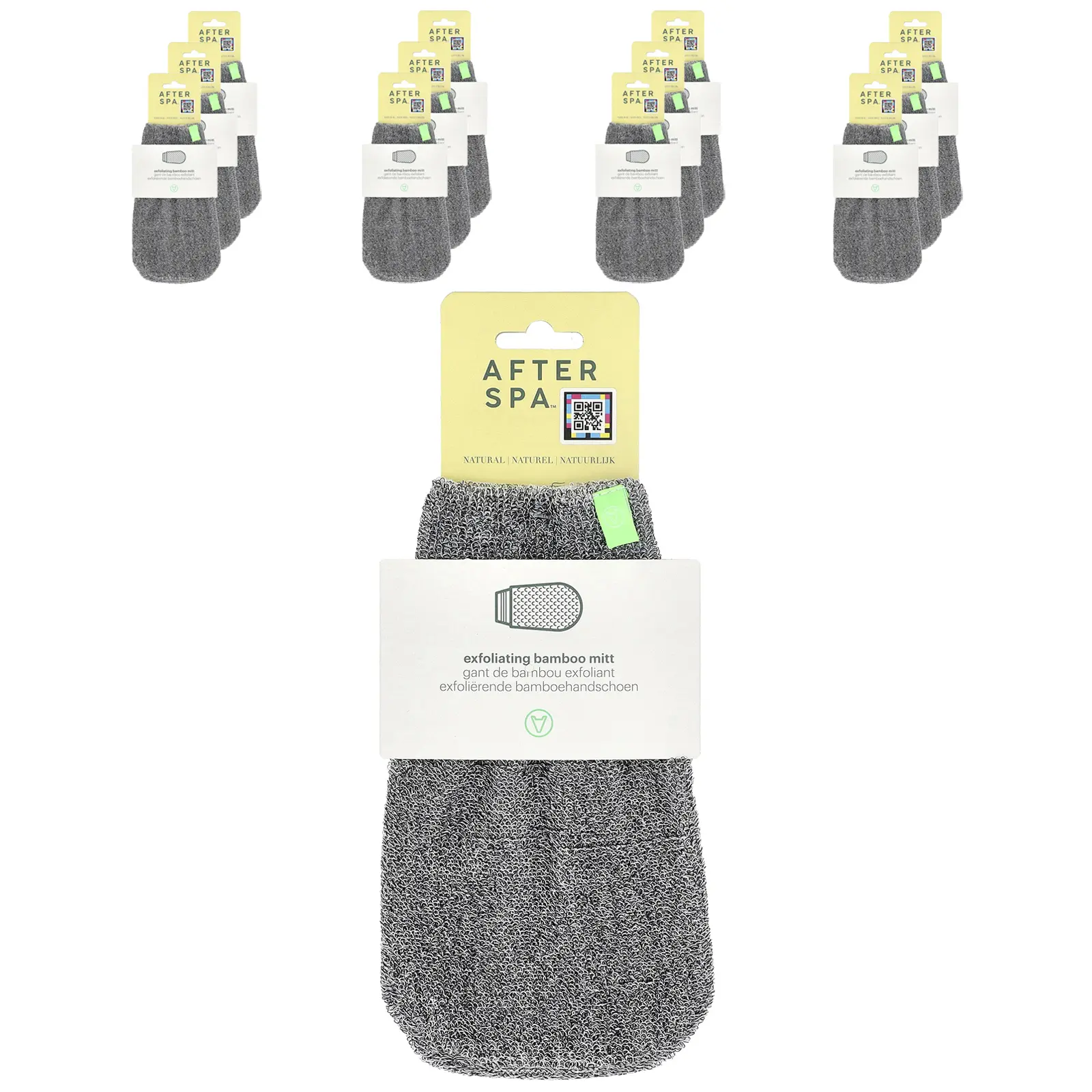 AfterSpa Exfoliating Bamboo Mitt, 12 Mitts