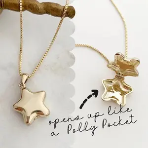 Keepsake Star Locket – Polly Pocket Inspired Charm Necklace
