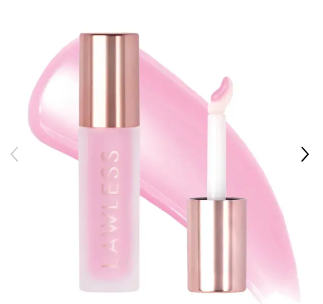 Forget The Filler Lip Plumper Line Smoothing Gloss Color: Strawberry Milkshake - milky soft pink with a strawberry sugar flavor