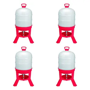 Little Giant DOMEWTR10 10 Gallon Tank Poultry Chicken Gravity Waterer (4 Pack)