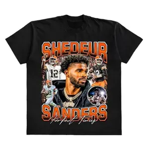 🏈✨[Graphic Tee]Retro 90s Football Graphic Tee, Vintage Sanders Inspired Shirt, Shedeur Sanders Fan Gift, Casual Game Day Outfit, Trending Sports Streetwear, Oversized Unisex Top, Perfect Fan Apparel, Cool Athletic Style, Everyday Wear