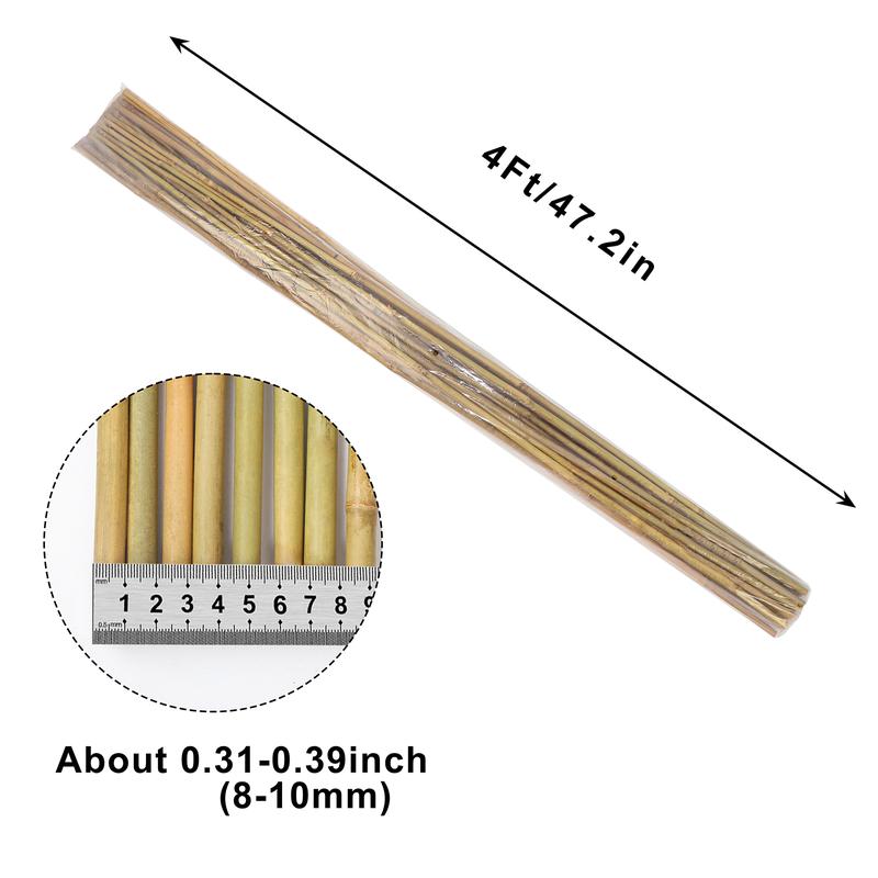 2FT-6FT Natural Bamboo Plant Stakes, Garden Support for Tomatoes & Flowers