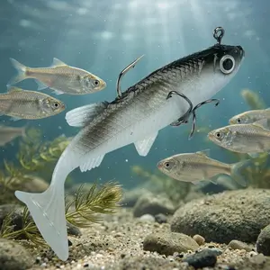 Titanium Coated Hard Bait Fishing Lure: Realistic Minnow Design with Treble Hooks for Bass Trout Cod Perch. Saltwater Freshwater Use in Lakes Rivers. High Sensitivity Dynamic Swimming Action Fishing Tackle.