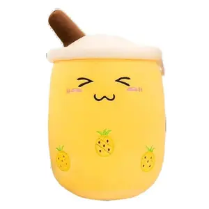 Boba Milk Tea Plushie Soft Stuffed Toy (Yellow-Eyes Closed)