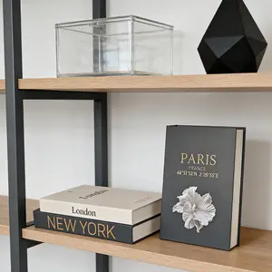 Set of 3 Elegant Paper Decorative Books, Coffee Table Bookshelf or Fireplace Shelf Decoration, Modern Home Decor, Home Office Decor, Christmas Ornament