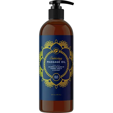 Maple Holistics Enticing Massage Oil - Seductively Sweet Vanilla Body Oil for Date Night & Self-Care | Non-Greasy Jojoba & Almond Oil for Smooth Glowy Skin | Nourishing Vanilla Aromatherapy for Couples & Home Spa