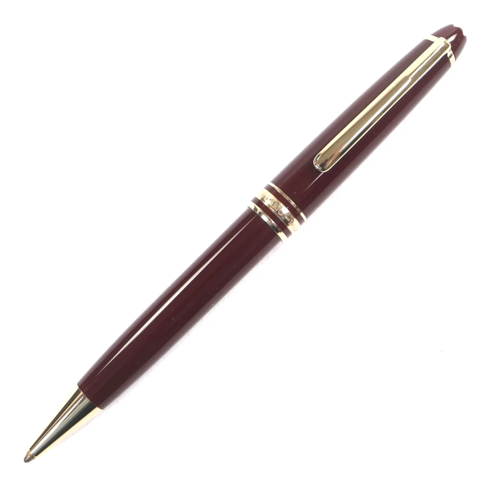 Pre-owned Montblanc Stainless Small Leather Goods Meisterstuck Ballpoint Pen