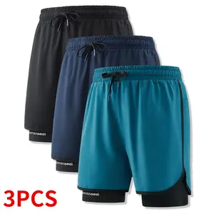 Men's Solid-Color Shorts High-stretch knit fabric blend of 95% polyamide and 5% spandex Slim-fit cut with drawstring detail Side zippered pockets Minimalist design ideal for athletic competition wear