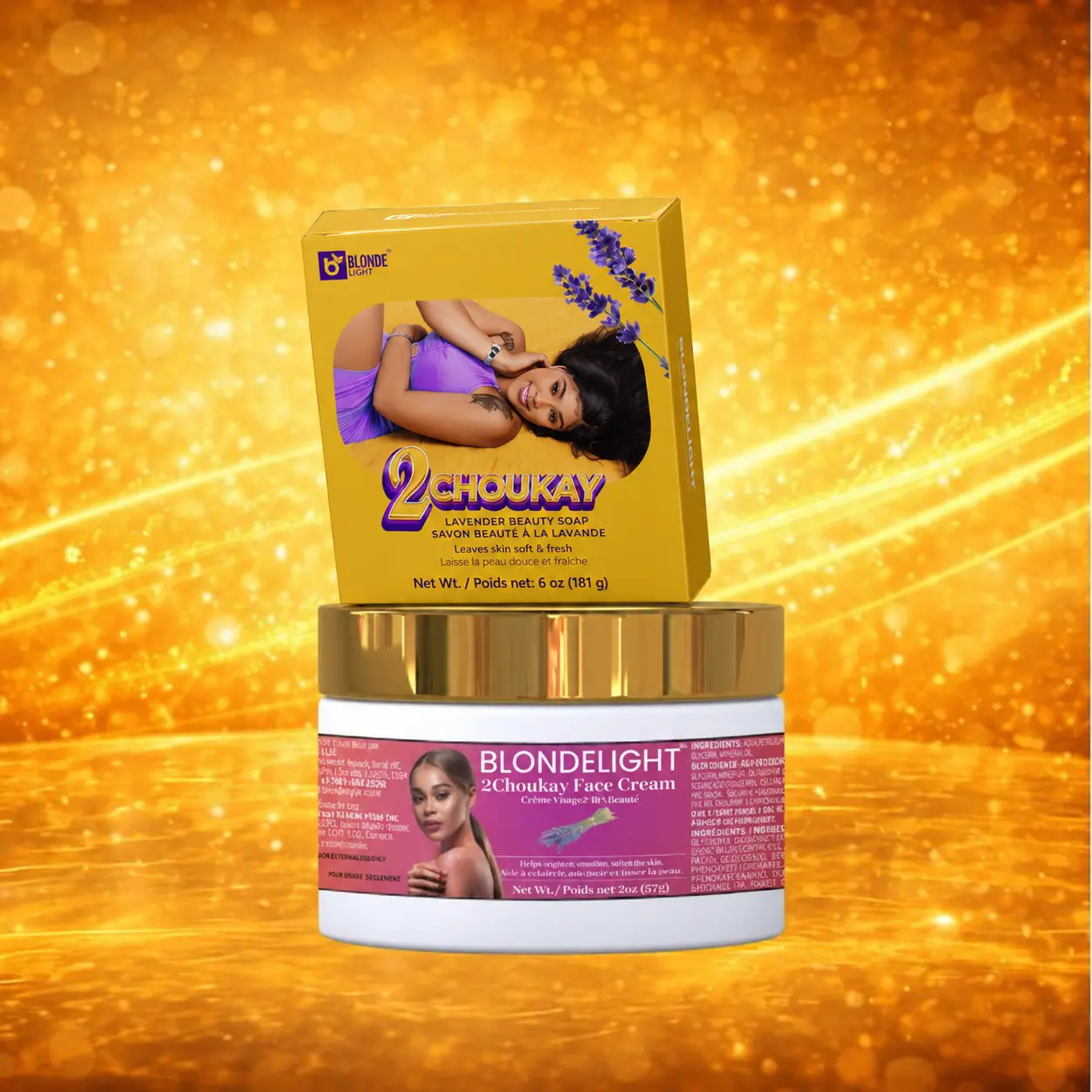 BLONDELIGHT Lion Set (2Choukay Soap + 2Choukay Face Cream)