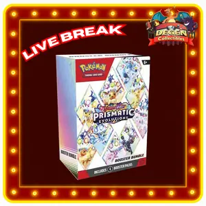 Pokemon TCG [ENG] Scarlet & Violet Prismatic Evolutions - 1 Booster Bundle (6 Packs) LIVE RIP ONLY