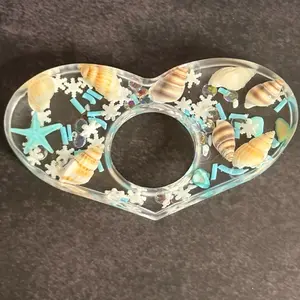 Resin Thumb Page Holder with Seashell and Starfish Design for Beach Themed Decor