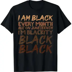 Black Heritage Cotton T-Shirt for Men, Women & Kids | Celebrate Freedom, Culture & African American Pride | Casual Streetwear Graphic Tee for Family Matching Outfit, Summer Everyday Wear
