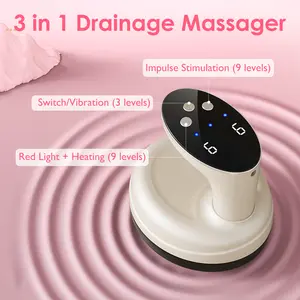 VUFVOID 3 in 1 Electric Handheld Body Massager with Heat & Vibration, for Belly, Legs & Full Body Relaxation, Daily Self Care Gift for Women