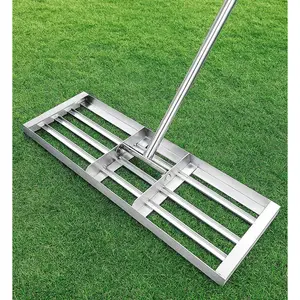 Lawn Leveling Rake 30x10 inch, (Professional-Grade) Lawn Leveler Tool, Handle Rakes for Lawns Heavy Duty Landscape Rake for Backyard, Garden, Golf Course, Farm, Pasture