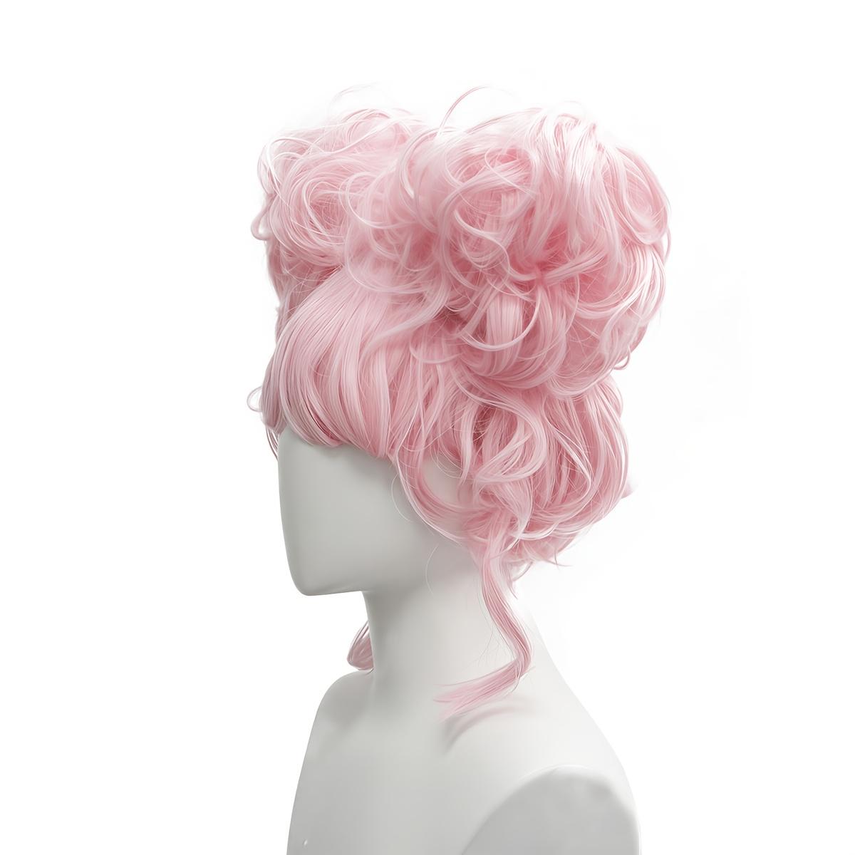 Anxin Mustache Red Queen Costume Colored Curly Wig for Women, Multiple Colors Available, Full Head Cover for Cosplay and Holiday Parties