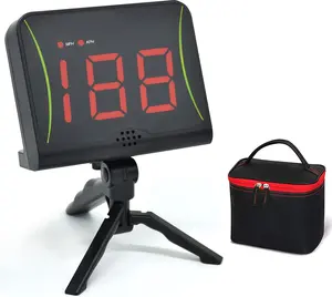 Velocity Speed Radar - High-Precision Sports Sensor for Baseball, Soccer & Tennis - Portable Fitness Tracking Speed Gun with LED Display and Tripod Compatibility