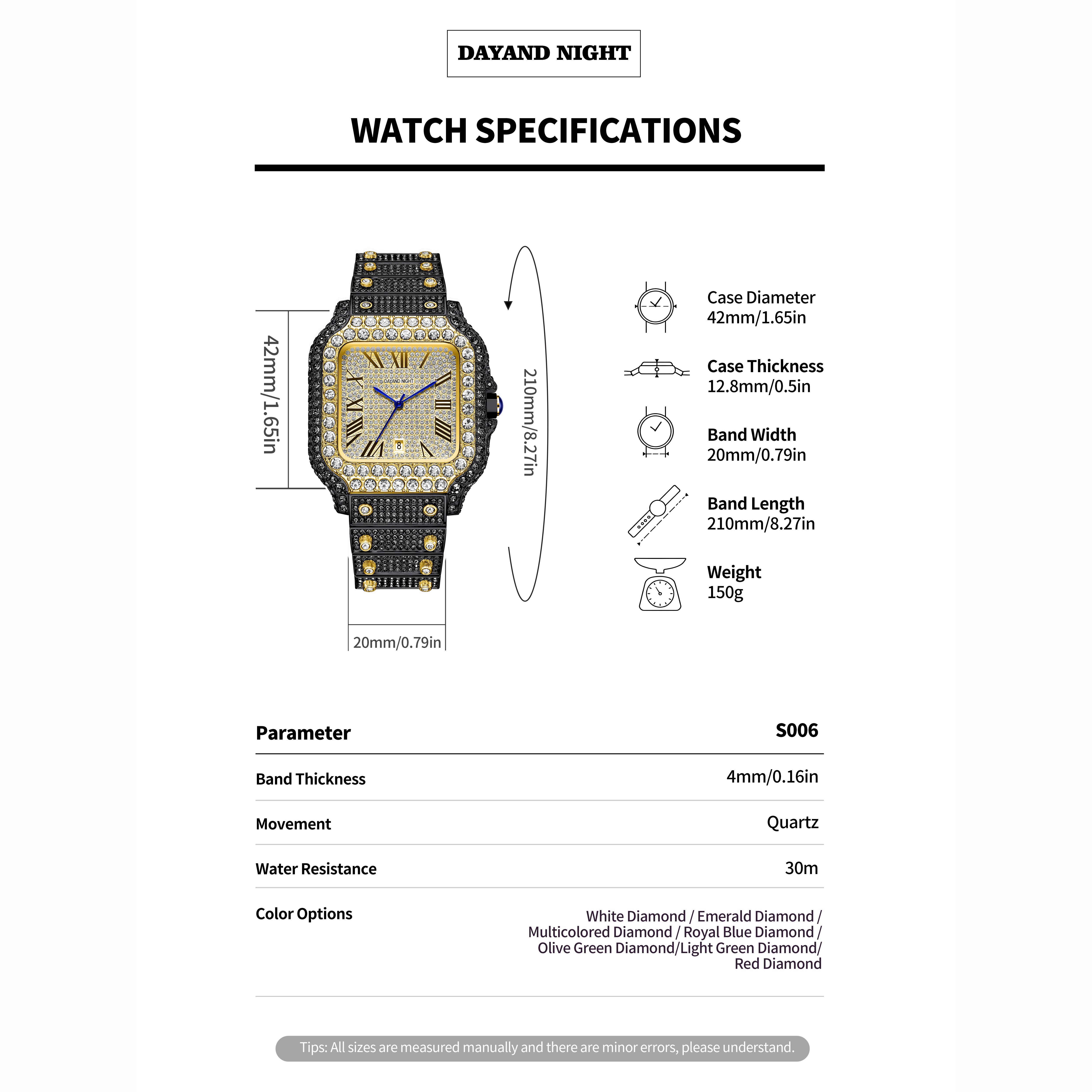 2026 Luxury Iced Out Watch for Men & Women | Unisex Full Diamond Quartz Watch | Super Shiny Gift for Business Events, Banquets, Valentine’s Day, Anniversaries and Christmas