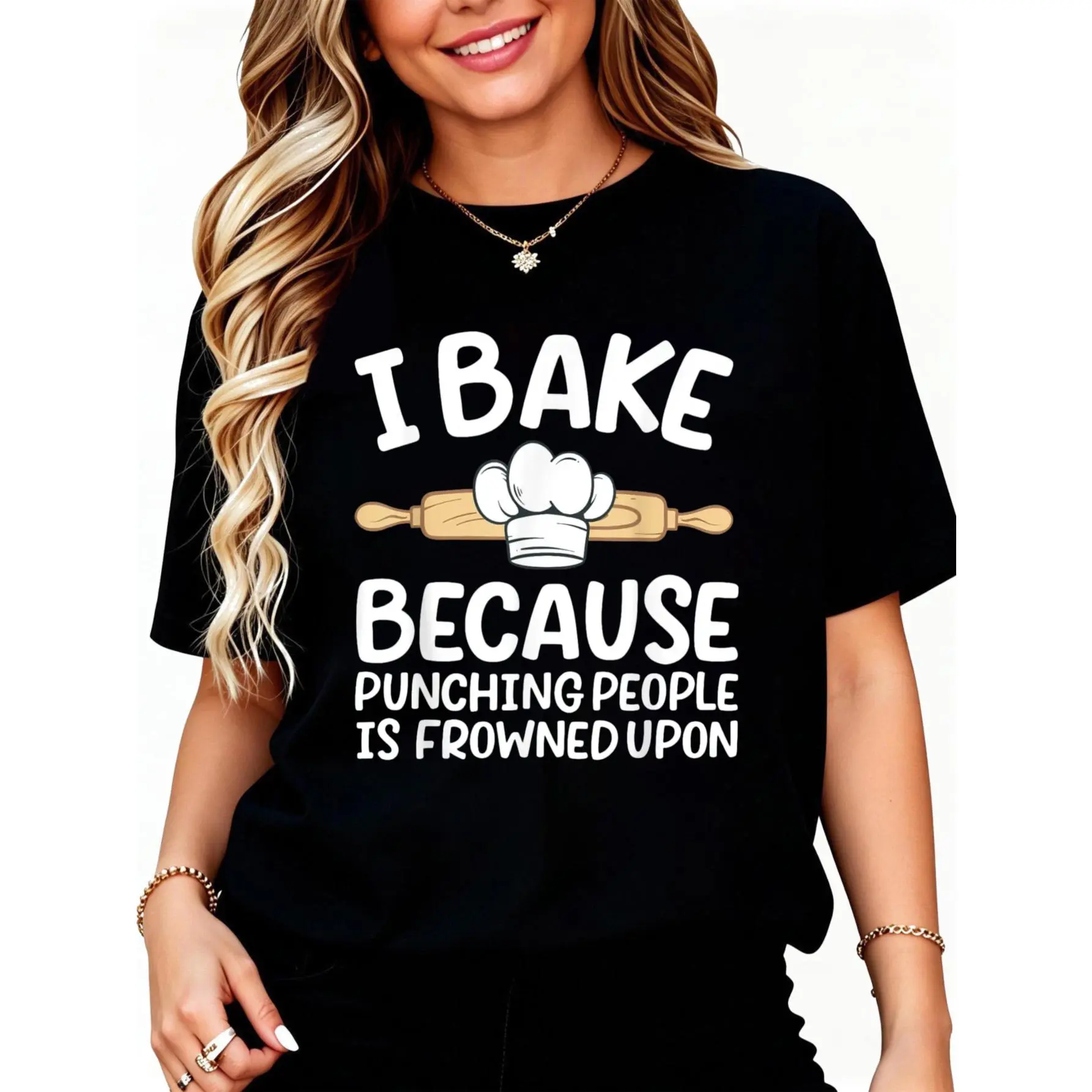 100% Cotton Funny Baking Design For Men Women Pastry Chef Baking Baker T-Shirt