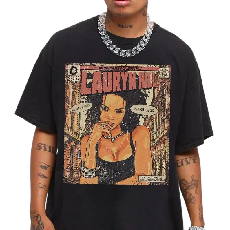 LAURYN 90s FUGEES Tシャツ RAP TEES LAURYN HILL JAY-Z NAS BIGGIE