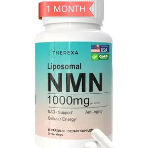 NMN Supplement 1000mg Pure - Liposomal NMN for NAD+ Supplement, Tested in USA, 60 Capsules